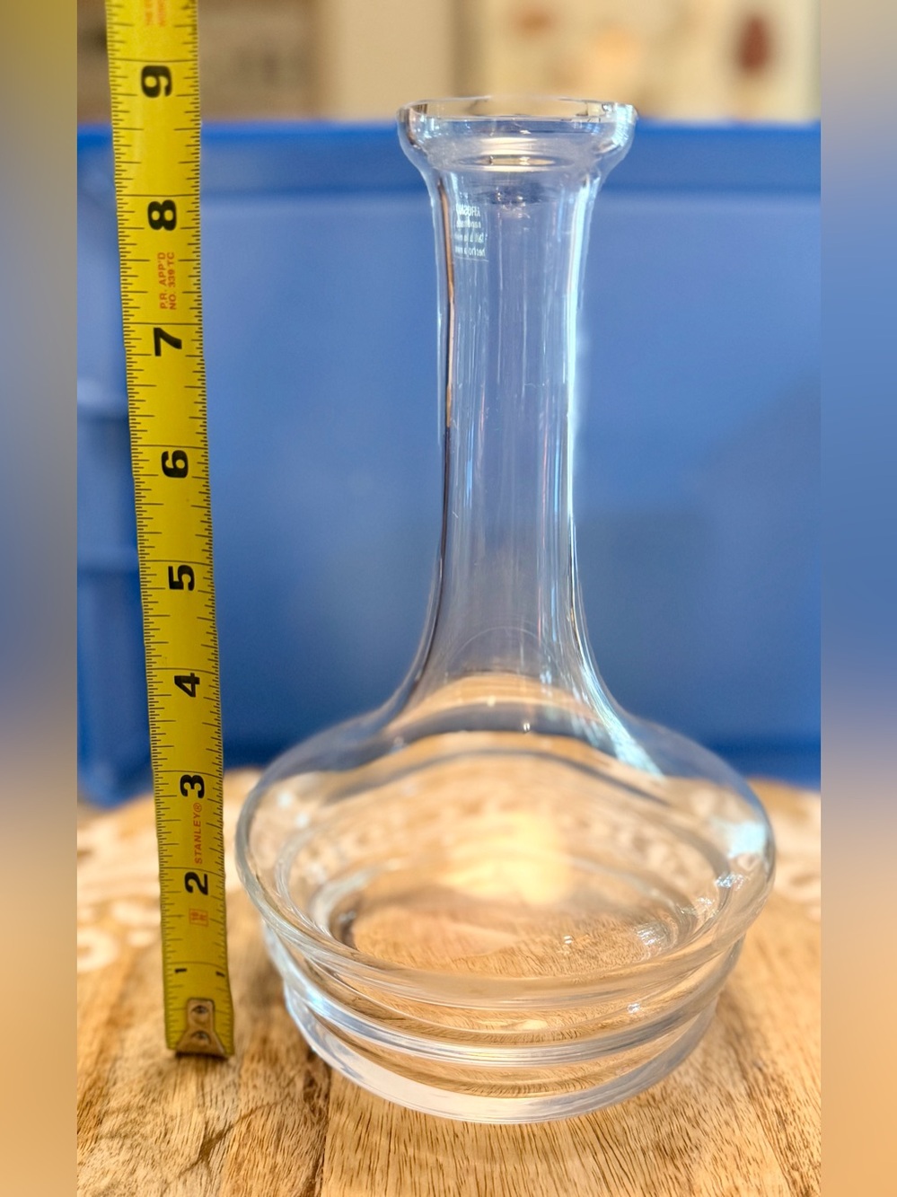 Vintage Krosno Poland Glass Ships Decanter/Repurposed Vase, 9” x 6”